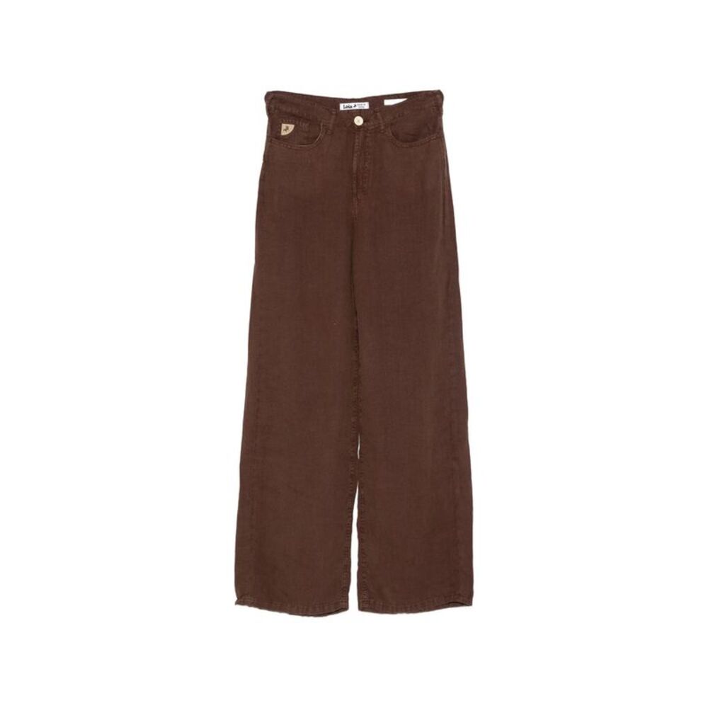 Lois Jeans Brown Trousers - High-Waisted Trousers Women